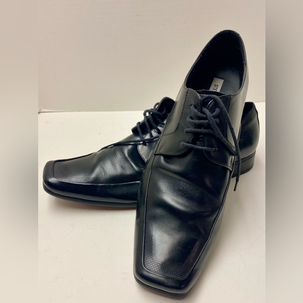 Steve Madden Black Leather Dress Shoe P-Melvil Men’s Size 13 Oxfords
